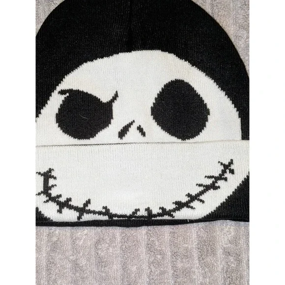 Disney‎ Nightmare Before Christmas Jack Skellington Beanie Hat One Size NWOT - Picture 6 of 6